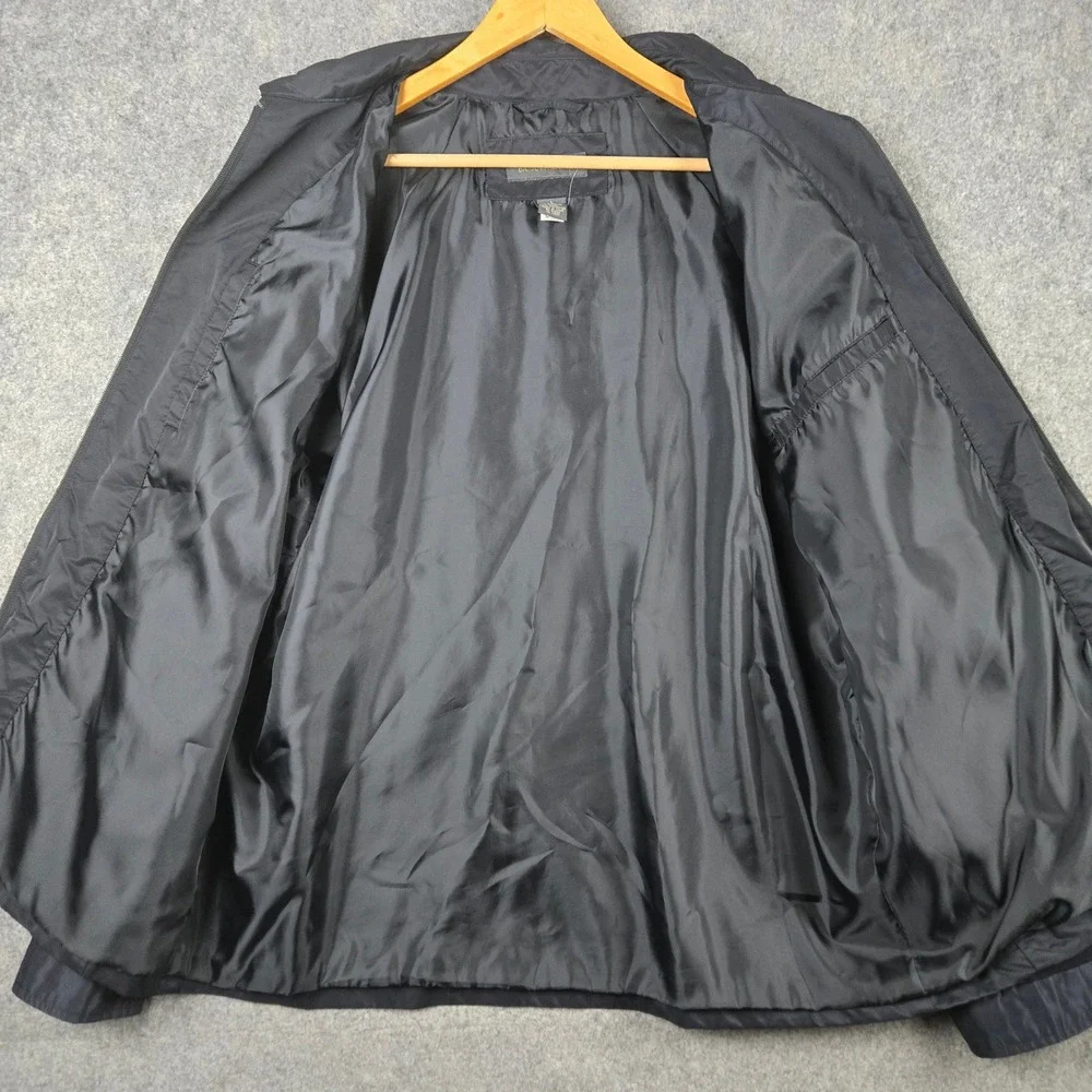 Banana Republic Harrington Bomber Jacket Mens L Black Full Zip Windbreaker